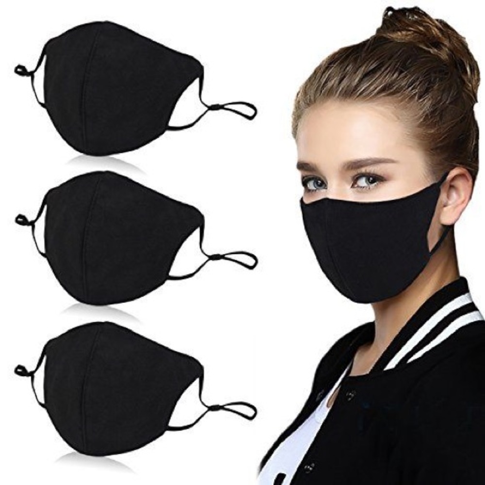 3 Pieces Black Face Mask